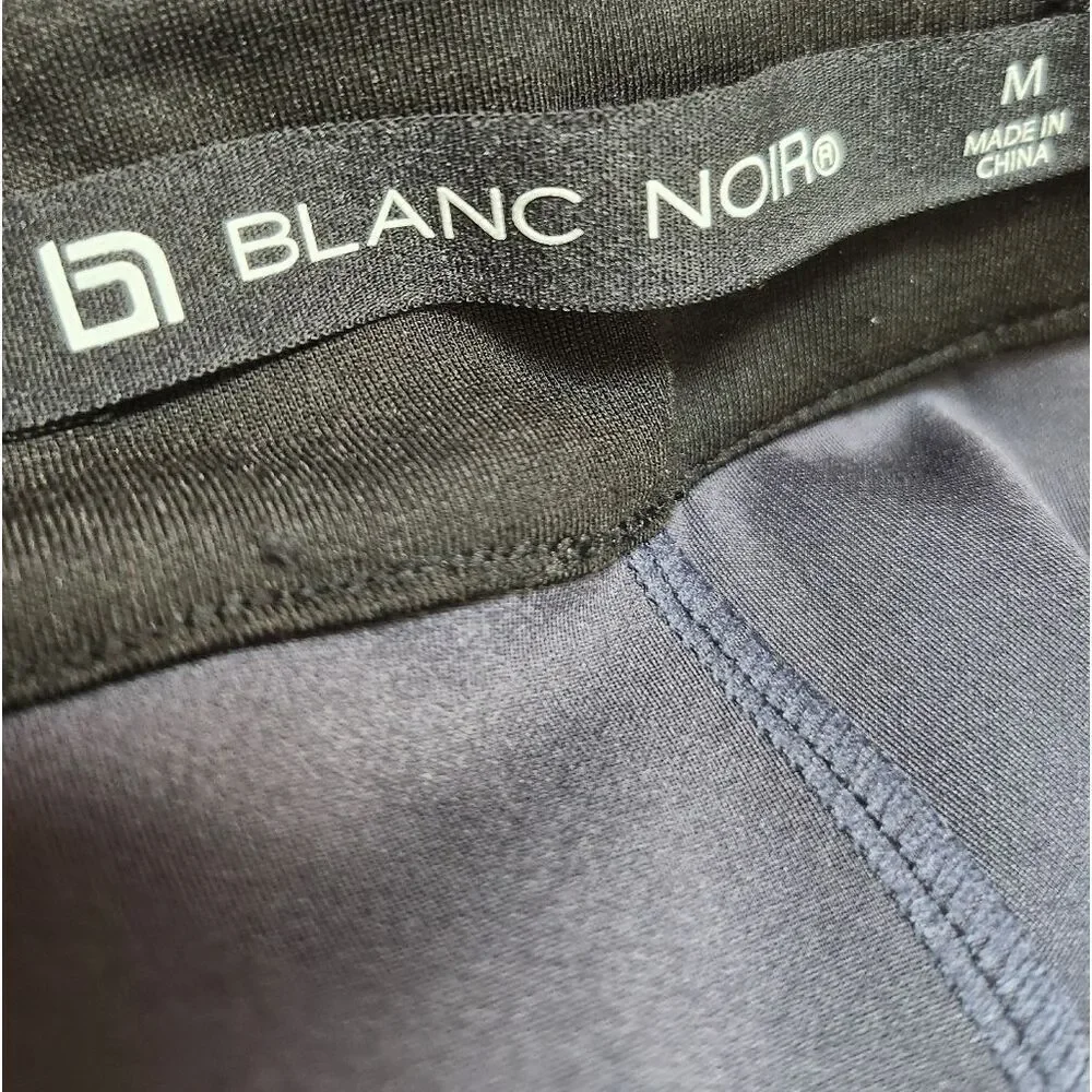Blanc Noir BLP23600 Drawstring Shorts Navy Blue Black White Size M